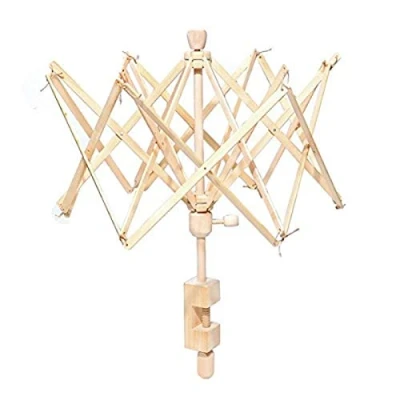 Image of She Lin Wooden Umbrella Swift Yarn Winder Knitting 24&quot; Holder, 1pcs