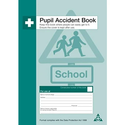 Image of Safety First Aid Group Pupil Accident Book, A4