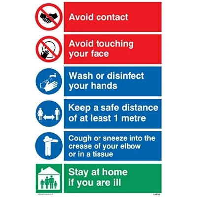 Image of Viking Signs Covid 19 multi sign 1 metre