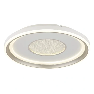 Image of Eila Integrated LED Semi Flush Ceiling Light White Matt Dimmable 2700 6000K Remote Control Timer
