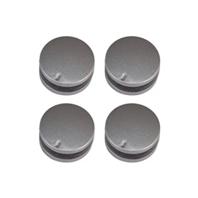 Image of Ufixt Compatible 12 O&#039;Clock Type Silver Replacement Oven Cooker Hob Control Knob Fits Lamona LAM3200, LAM3207, LAM3300 and LAM3404 Pack of 4