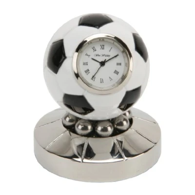Image of Black and White Football Miniature Clock