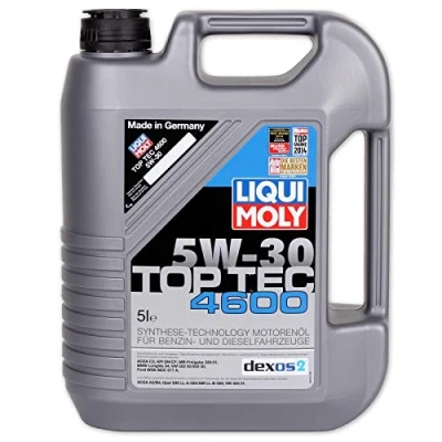 Image of P000327 Engine Oil LIQUI MOLY Top Tec 4600 2316 5W 30 5l Synthetic BMW: 7, 2 Coupe, 6 VAUXHALL: Astra Mk6, Mokka / X