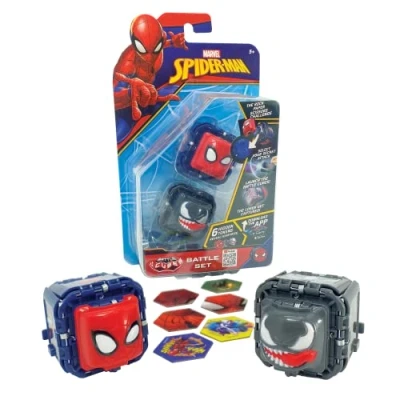 Image of Battle Cubes BAD00000 Marvel 2 Pack Spiderman Universe Styles May Vary, Multi Colour,Medium
