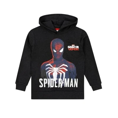 Image of Marvel Spiderman Hoodie Gamerverse Boys Spider Man Kids Spidey Boys’ Hoodies Black 7 8 Years