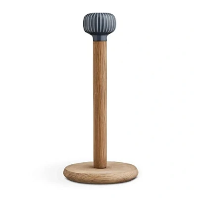 Image of Kähler 693036 Hammershoi Kitchen roll Holder, Wood, Charcoal