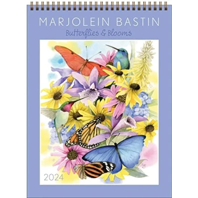 Image of Marjolein Bastin 2024 Wall Calendar: Butterflies &amp; Blooms