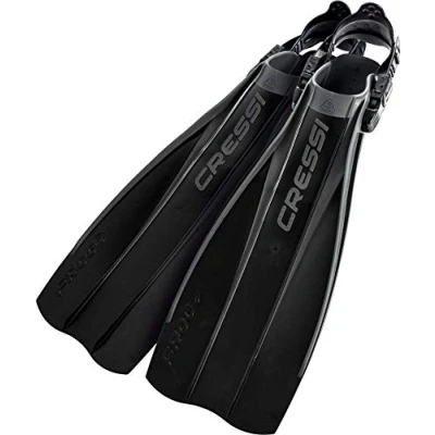 Image of Cressi Frog Fins Adjustable Open Heel for Diving snd Snorkelling, Adult Unisex
