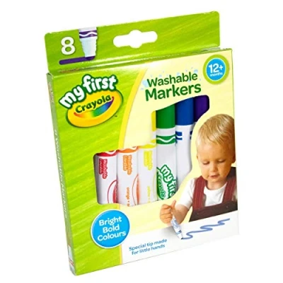 Image of CRAYOLA MyFirst Jumbo Colouring Pencils Assorted Colours (Pack of 8) Easy Grip Perfect for Toddlers Hands Ideal Kids Aged 12+ Months