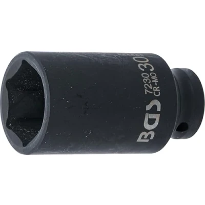 Image of BGS 7230 Impact Socket Hexagon, deep 12.5 mm (1/2&quot;) Drive 30