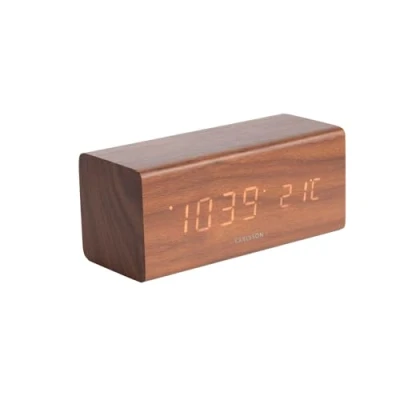 Image of Karlsson Alarm Clocks LED KA5652DW, Wood, Brown, 4.2x35x35 cm