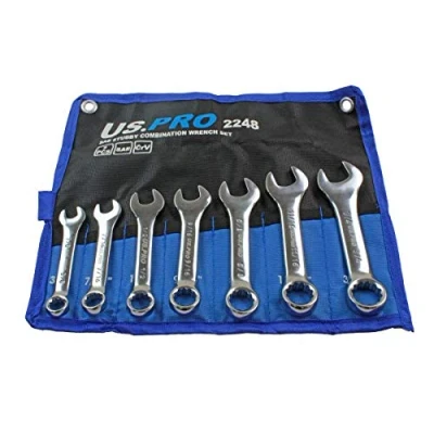 Image of US PRO SAE Stubby Combination Wrench Set
