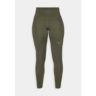 Image of Puma Hyrox Essential Leggings, Women&#039;s, Size: XS, Dark olive