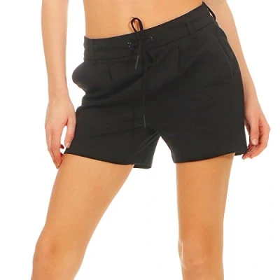 Image of ONLY Women&#039;s Onlpoptrash Easy Shorts Noos Trouser, Black (Black Black), 8 (Size: X Small)