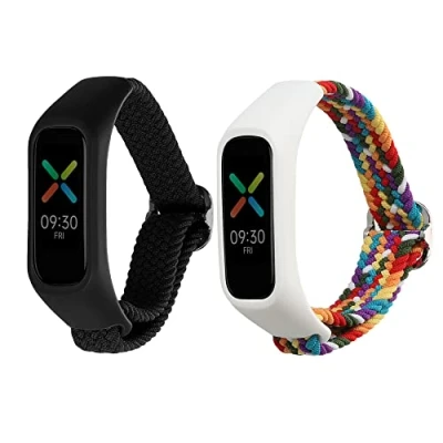 Image of kwmobile Nylon Watch Strap Compatible with Oppo Band Sport 2x Fitness Tracker Replacement Wristband Clasp
