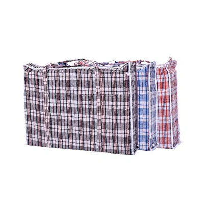 Image of Pack of 10 Large Strong Laundry Bag Reusable Zipped With Handle Storage/Shopping
