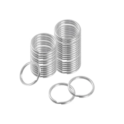 Image of INCAUCA Stainless Steel Split Rings, 30mm Metal Key Ring, Silver Keychain Rings Bulk, Round Keyrings Loop, Chain for Crafts Jewelry Making Fishing Car Keys Dog Tag (30 Pieces)