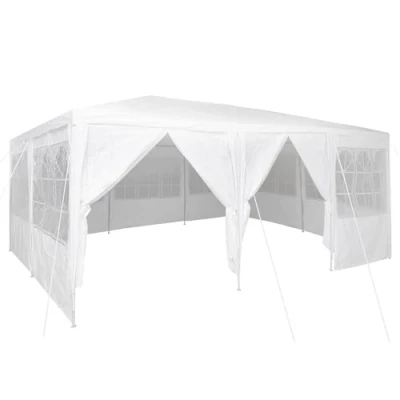 Image of vidaXL Party tent with 10 white walls (6 x 4 m),