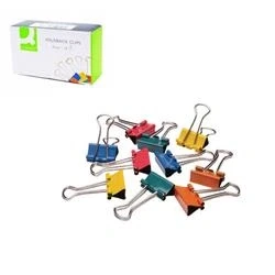 Image of Q Connect Foldback Clip 19mm Assorted (Pack of 10) Ref KF03651