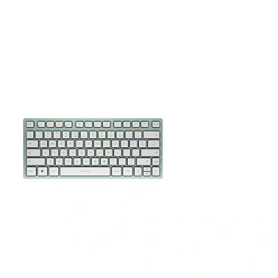 Image of CHERRY KW 7100 MINI BT, Compact Multi Device keyboard with 3 Bluetooth Channels, EU Layout (QWERTY), Flat Design, incl. Transport Pouch, Agave Green