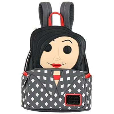 Image of Loungefly Coraline Other Mother Mini Backpack, Black, Standard