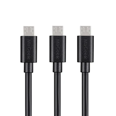 Image of MaGeek Micro USB Cables, [Pack of 3pcs] 3.3ft / 1.0m Premium Data Cables High Speed Sync and Charge for Samsung, HTC, Sony, Motorola, LG, Google, Nokia More (Black)
