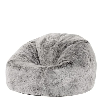 Image of icon Kids Faux Fur Bean Bag Chair, Arctic Wolf Grey, Large Chairs for Kids, Fluffy Bags, Bags Girls and Boys, Nursery Decor Bedroom Accessories