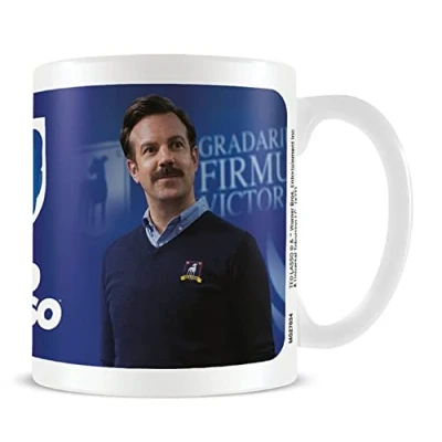 Image of Pyramid International Ted Lasso Mug in Presentation Gift Box (Believe Believe Design), 11oz Ceramic Official Merchandise (MG27034), White