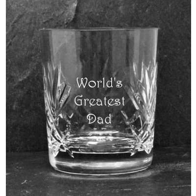 Image of County Engraving Personalised Lead Crystal Whisky Glass in Silk Lined Gift Box Enter Your Own Custom Text