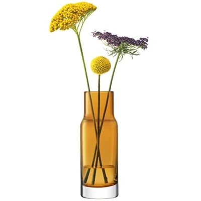 Image of LSA International Utility Vase H 19 cm Amber 1 Unit Mouthblown and Handmade Glass UT86