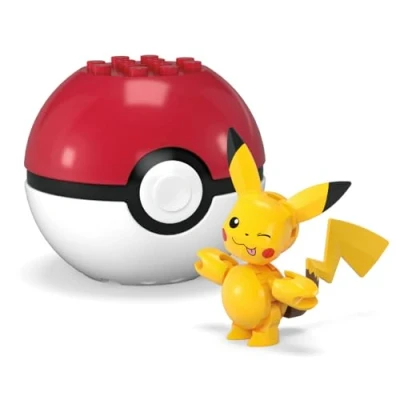 Image of MEGA Pokémon Construction Toy Evergreen Pikachu Ball for Kids Ages 6 and Up
