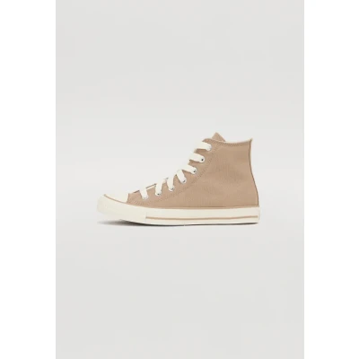 Image of Converse Chuck Taylor Hightop trainers, Women&#039;s, Size: 7.5, Light brown Textile