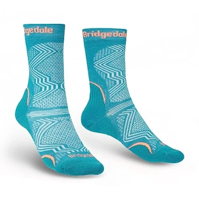 Image of Bridgedale Womens Hike Coolmax Ultra Light T2 Boot Sock L Teal
