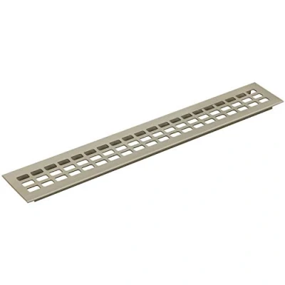 Image of vasalat Luftgitter 400x80,AL Titan EReffekt Ventilation Grille Aluminium, Silver Stainless Steel Effect, 400 x 80 mm