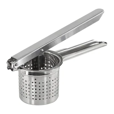Image of STL Heavy Duty Stainless Steel Potato Ricer, Multipurpose Masher &amp; Juicer for Mashed Potatoes, Vegetable Puree, Spaetzle Fruit Press, Dishwasher Safe Kitchen Utensil