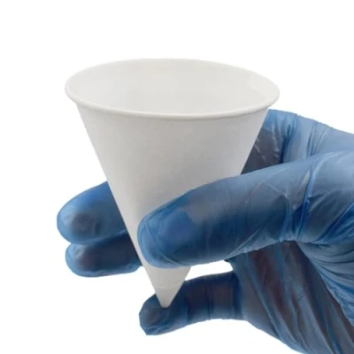 Image of Sunrise Packaging 4oz Water Cone Cups Biodegradable, Leakproof, White Paper for Dispenser, Snow Cones, Ice Cream, Office, School, Hospital, Party (5000)