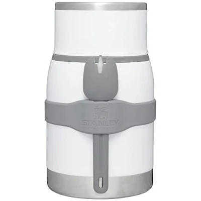 Image of STANLEY Adventure to Go Insulated Food Jar with Cup Lid and Spork 24oz Stainless Steel Container BPA Free Dishwasher Safe