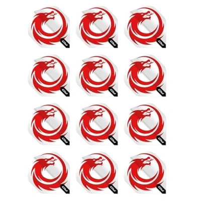 Image of RED Dragon White Design Hardcore XT Dart Flights 4 Sets Per Pack