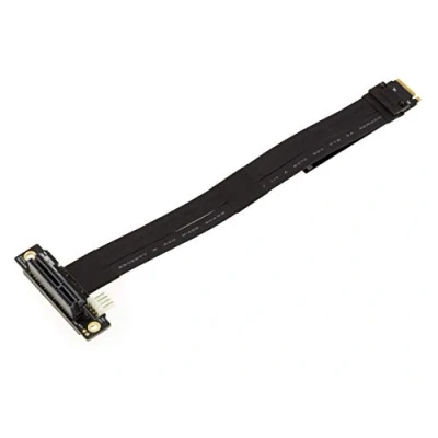 Image of KALEA INFORMATIQUE Extension riser adapter for M2 PCIe NVMe M Key to x4 Female. Length 20cm