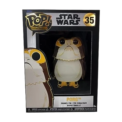 Image of Loungefly POP! Large Enamel Pin Star WARS: Porg Chase Group Wars Pins Cute Collectable Novelty Brooch for Backpacks &amp; Bags Gift Idea Official Merchandise Movies Fans