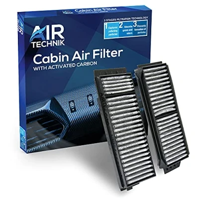Image of AirTechnik CF10218 Cabin Air Filter w/Activated Carbon Fits Mazda 3 2004 2009, Sport 5 2006 2010 &amp; 2012 2017 BP4K 61 J6X