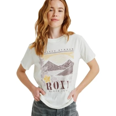 Image of Roxy Short Sleeved T Shirt OCEANREGULAR Poster Women&#039;s Brown XXL