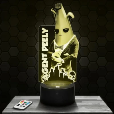 Image of lamp Agent Peely F boy&#039;s room decoration 3D gaming object Gamer Video games gift idea soft light night office decoration. Original Christmas, for teen TOP