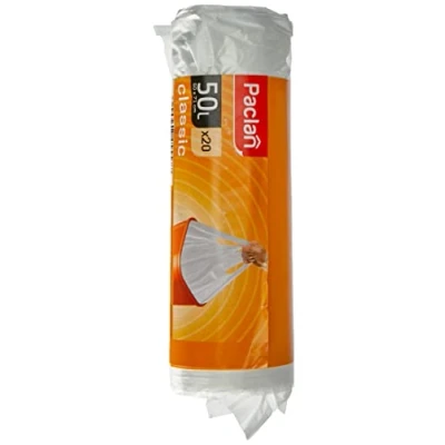 Image of Paclan Bin Liners with Handle 20 x 50L Pack of