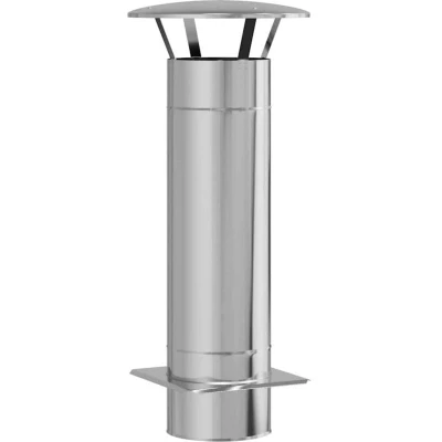 Image of vidaXL Chimney Extension Silver 35 x 82 cm Stainless Steel