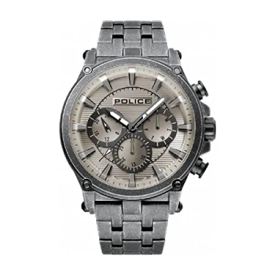 Image of Police Mens Analogue Classic Quartz Watch with Stainless Steel Strap 15920JSQU/20M