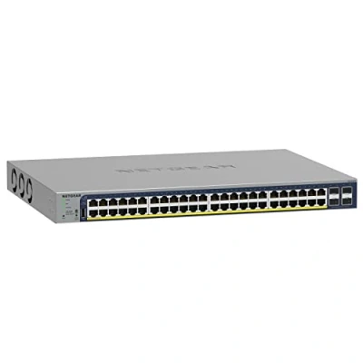 Image of NETGEAR 52 Port PoE Gigabit Ethernet Smart Switch (GS752TP) Managed, Optional Insight Cloud Management, 48 x PoE+ ,380W, 4 1G SFP, Desktop or Rackmount, and Limited Lifetime Protection