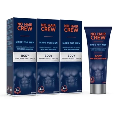 Image of NO Hair CREW 3 x Body Removal Cream Depilatory Made for Men (3 200ml)