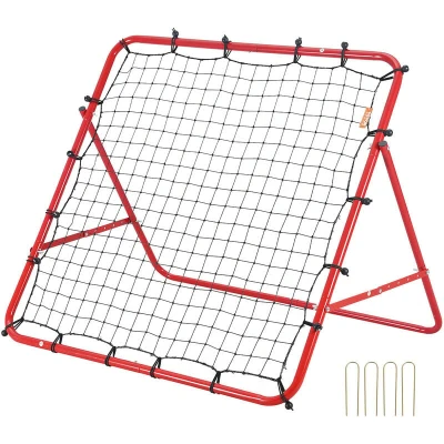 Image of VEVOR Soccer Rebounder Rebound Net, Kick Back 39&quot;x39&quot;, Portable Football Training Gifts, Fully Adjustable Angles Goal Aids &amp; Equipment for Kids Teens All Ages, Easy Set Up Perfect Storage