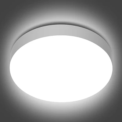Image of Genatu Bathroom Lights Ceiling IP65 Waterproof, 19W Circular Lighting, 126W Equivalent 3,230 lumens 4000K Natural White, Round Ø20CM, Modern LED Light for Kitchen, Toilet, Utility Room